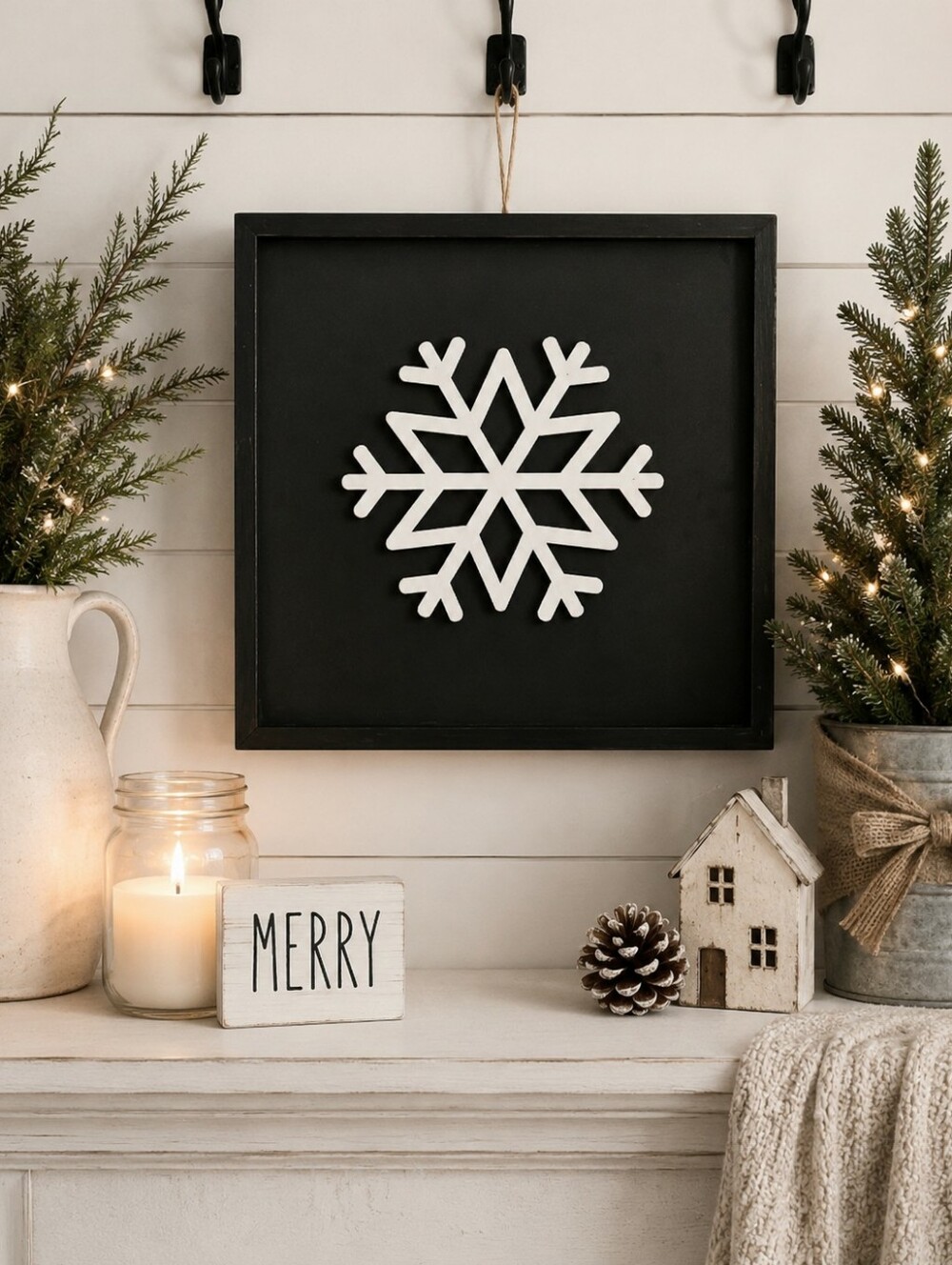 16"x16" Holiday Snowflake ❄️ decor wall sign